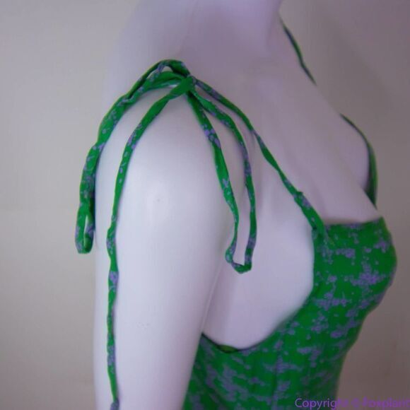 NEW Intimately Free People Caught Up‎ Printed Slip Dress, Green, L - Picture 11 of 15